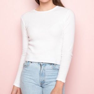 Brandy Melville new, cute, white long sleeve shirt